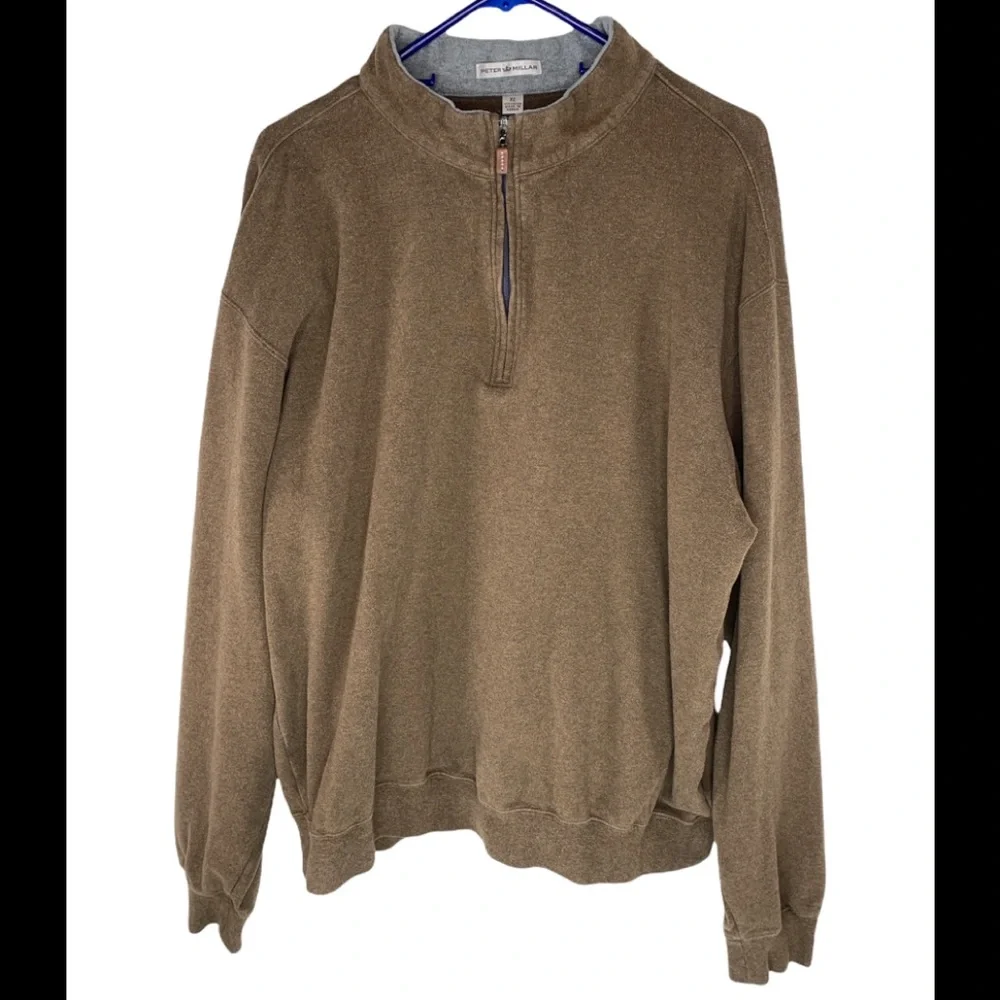 Tommy Bahama Men’s XL Long Sleeve 1/4th Zip Pullover Sweater Brown - Picture 1 of 10